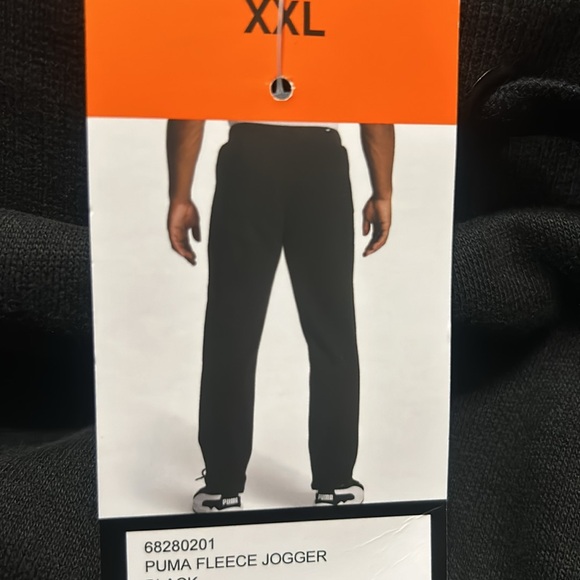 Puma Men’s Fleece Joggers 66% Cotton Black Size XL, XXL NWT - Picture 6 of 7